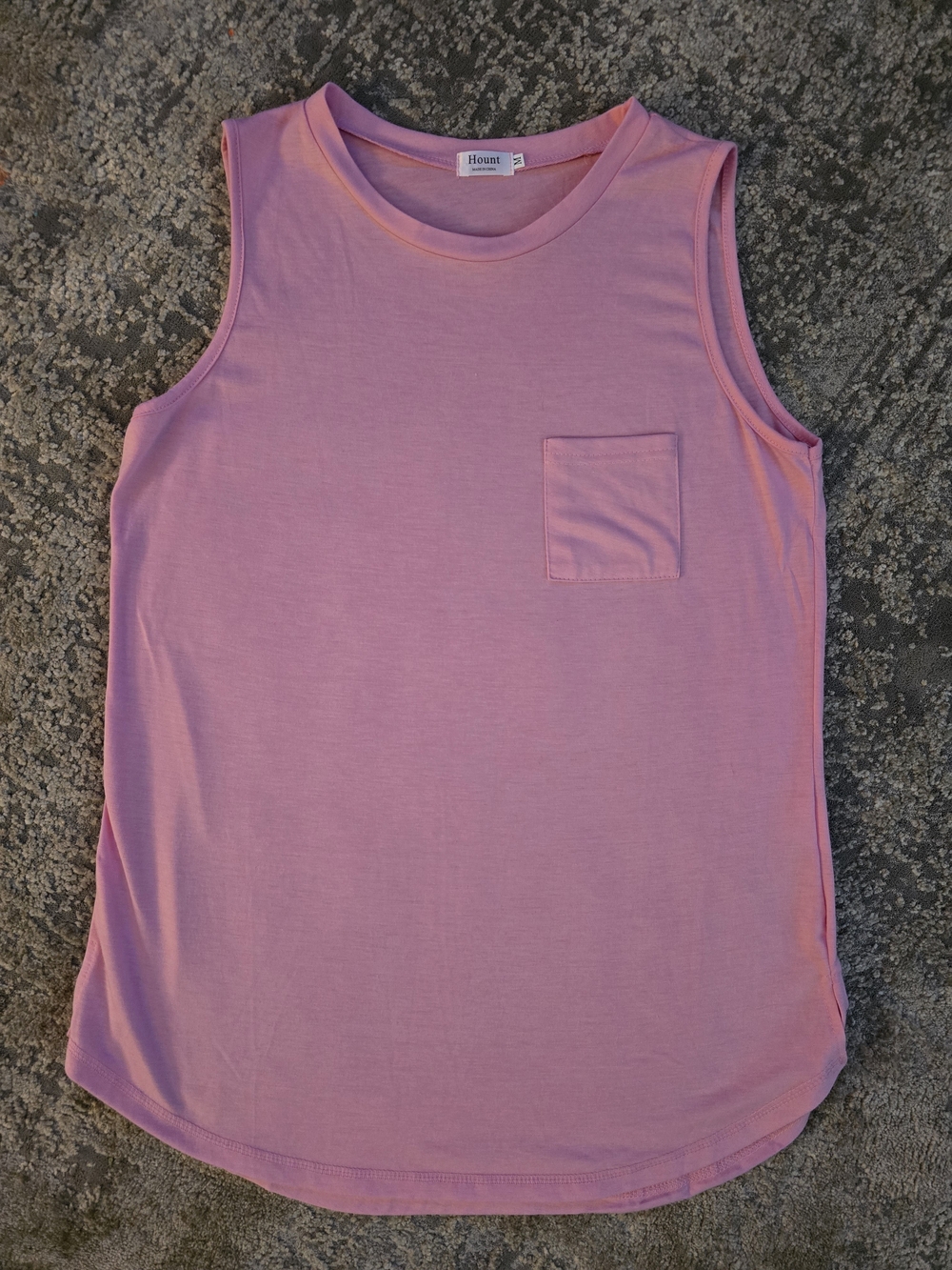 Hount Women's Pink Sleeveless Tank Top with Pocket